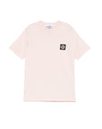 T-shirt rosa chiaro con dettaglio logo Stone Island