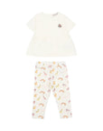 Completo t-shirt e leggings bianco Moncler