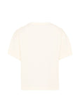 T-shirt panna con stampa logo Timberland a contrasto rossa