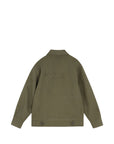 Giacca camicia verde con logo cucito Givenchy