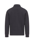Polo blu con patch logo Moncler sulla manica