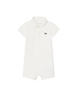 Pagliaccetto bianco con patch logo Lacoste