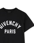 T-shirt nera con logo patch logo Givenchy cucito a contrasto