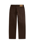 Pantalone marrone con patch logo Ralph Lauren