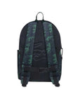 Zaino nero con dettagli verdi logo Lacoste