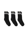 Set 3 paia di calzini neri con dettagli logo Lacoste