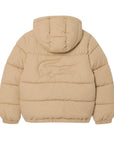Giubbino beige con patch logo Lacoste