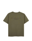 T-shirt verde con logo Givenchy cucito frontale e sul retro