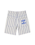 Bermuda bianco a righe con dettagli cuciti Billieblush