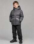 Giubbino Barin grigio con dettaglio patch Moncler