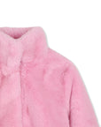Ecopelliccia rosa con dettagli logo Billieblush sul retro