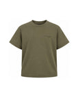 T-shirt verde con logo Givenchy cucito frontale e sul retro
