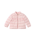 Giubbino Nazife rosa con dettaglio logo Moncler