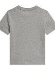 T-shirt grigia con stampa Ralph Lauren frontale