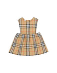 Completo beige con abito check Burberry