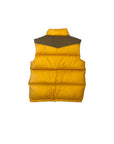 Smanicato giallo con dettagli in camoscio e logo Moncler