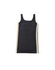 Abito nero in cotone con stampa logo Palm Angels