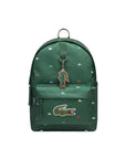 Zaino verde con dettagli logo Lacoste