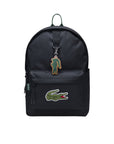Zaino nero con dettaglio patch cucito Lacoste