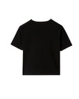 T-shirt nera con stampa bianca Burberry