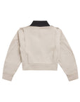 Giacca cropped beige con dettagli logo Givenchy