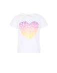 T-shirt bianca con stampa glitterata Billieblush