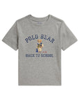 T-shirt grigia con stampa Ralph Lauren frontale
