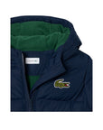Giubbino blu con patch logo Lacoste