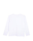 T-shirt bianca manica lunga con logo a contrasto Givenchy