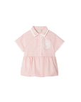 Abito rosa con logo cucito Fendi