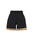 Bermuda nero con dettagli check Burberry