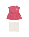 Completo fuxia con dettaglio logo Moncler