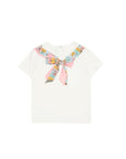 T-shirt bianca con stampa fiocco Fendi