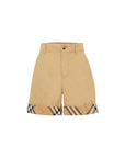 Bermuda beige con dettagli check Burberry