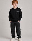 Felpa nera girocollo con stampa logo Givenchy a contrasto