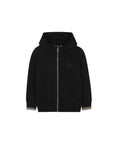 Cardigan nero con dettagli logo Boss