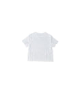 T-shirt bianca con dettagli check Burberry