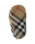 Scarpa culla beige con stampa check Burberry