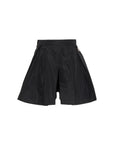 Pantaloncino blu navy con patch logo Moncler