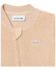Tutina teddy beige con patch logo Lacoste