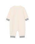Tutina teddy bianca con patch logo Lacoste