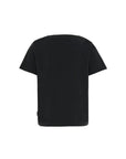 T-shirt nera con dettaglio logo Burberry stampato