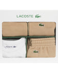 Completo tre pezzi beige con dettagli logo Lacoste