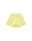 Pantaloncino giallo con dettagli cuciti Monnalisa