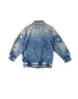 Giubbino di jeans blu con dettagli logo Dolce & Gabbana