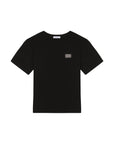 T-shirt nera con dettaglio in metallo Dolce & Gabbana