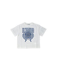 T-shirt bianca con stampa blu logo Dolce & Gabbana