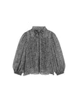 Camicia nera a collo alto con dettaglio logo Dolce & Gabbana