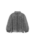Camicia nera a collo alto con dettaglio logo Dolce & Gabbana
