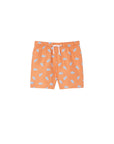 Costume arancione con stampa coccodrilli a contrasto Lacoste